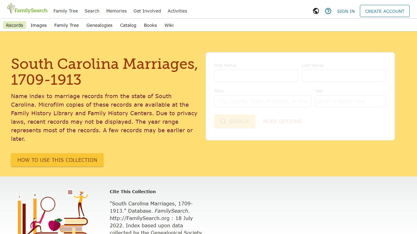 South Carolina Marriages, 1709-1913 • FamilySearch